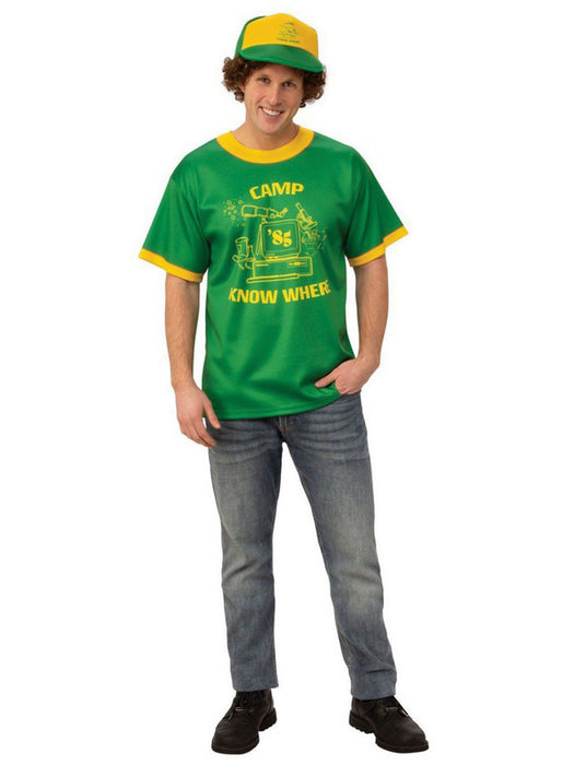 Adult Dustin "Camp Know Where" T-Shirt - Stranger Things - costumesupercenter.com