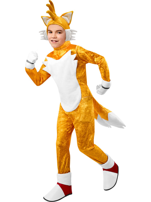 Kids Deluxe Sonic Tails Costume - costumesupercenter.com