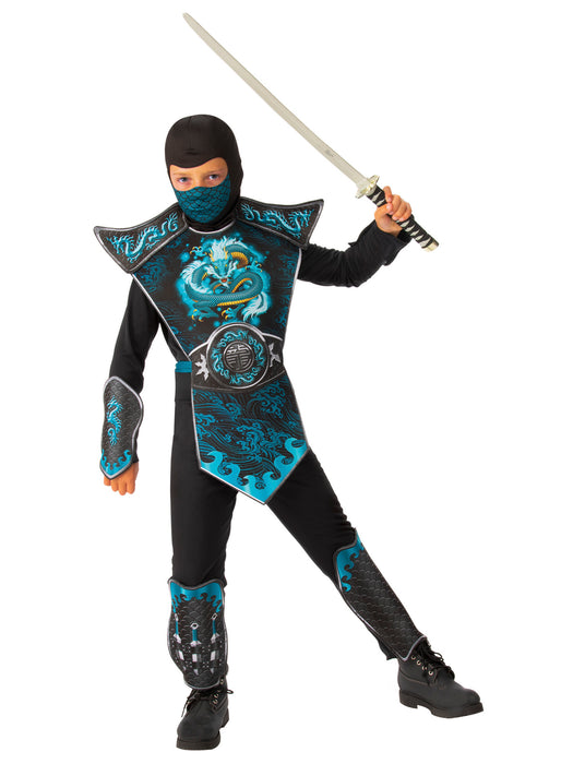 Boy's Blue Dragon Ninja Costume - costumesupercenter.com