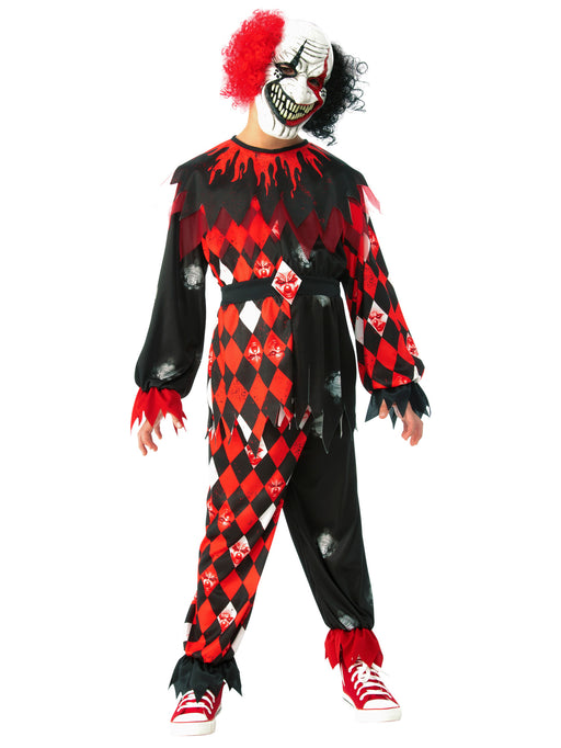 Boys' Red and Black Scary Clown Costume - costumesupercenter.com
