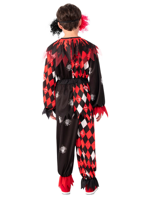 Boys' Red and Black Scary Clown Costume - costumesupercenter.com