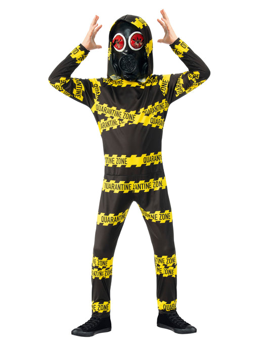 Boys' Masked Biohazard Quarantine Caution Costume - costumesupercenter.com
