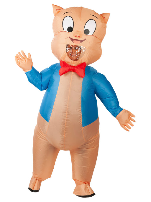 Adult Looney Tunes Porky Pig Inflatable Costume - costumesupercenter.com