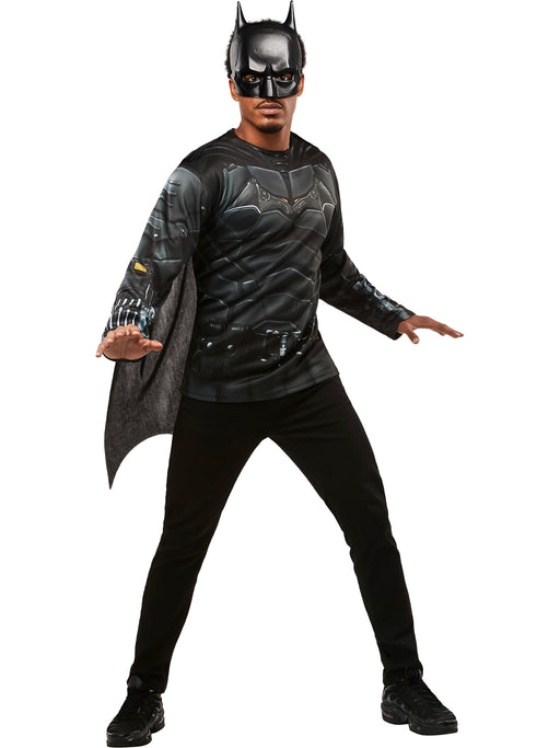 Men's The Batman Top, Cape and Mask Set - costumesupercenter.com