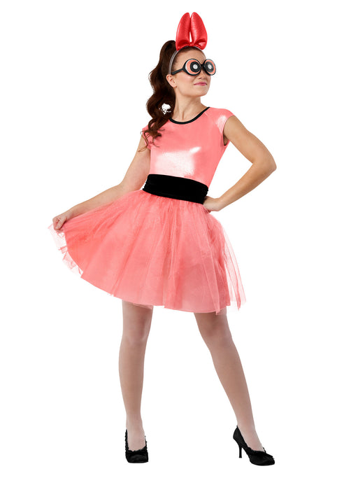 Adult Powerpuff Girls Blossom Costume - costumesupercenter.com