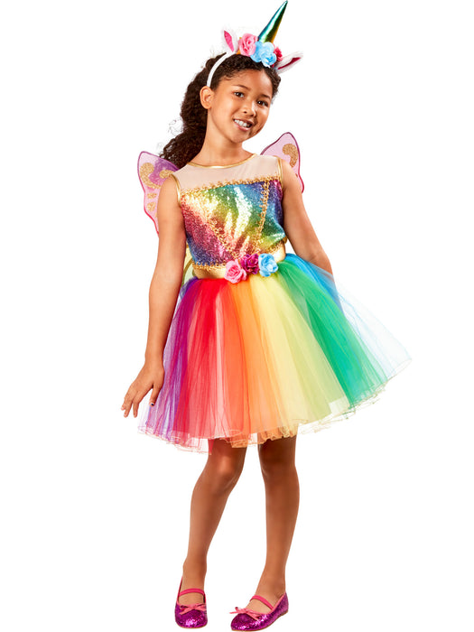 Kids Rainbow Unicorn Costume - costumesupercenter.com