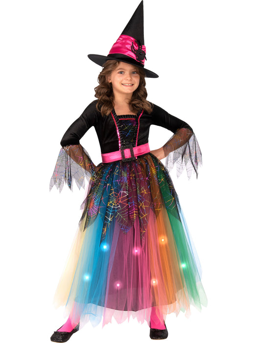 Kids Spider Witch Light Up Costume - costumesupercenter.com