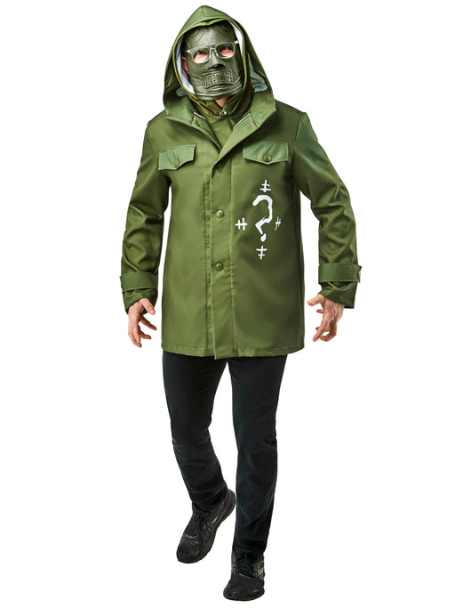 Men's The Batman Riddler Costume Top and Mask Set - Deluxe - costumesupercenter.com