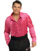 Mens Pink Velvet Disco Shirt - costumesupercenter.com