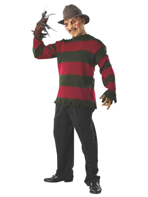 Freddy Deluxe Adult Sweater with Mask - costumesupercenter.com