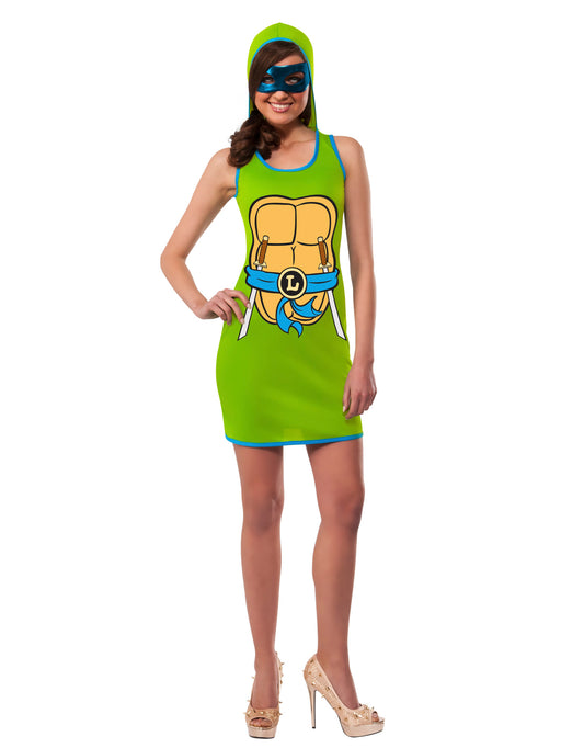 Hooded Tank Dress Women's Leonardo Costume - costumesupercenter.com