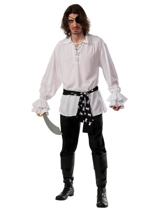 Pirate Shirt - White - Adult Costume Accessory - costumesupercenter.com