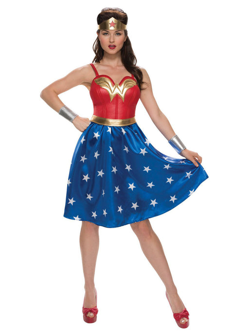 Wonder Woman Vintage Style Dress - Adult Costume - costumesupercenter.com