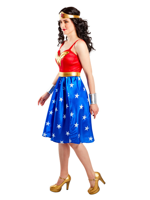 Wonder Woman Vintage Style Dress - Adult Costume - costumesupercenter.com