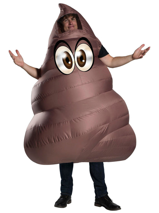 Adult Poop Emoji Inflatable Costume - costumesupercenter.com