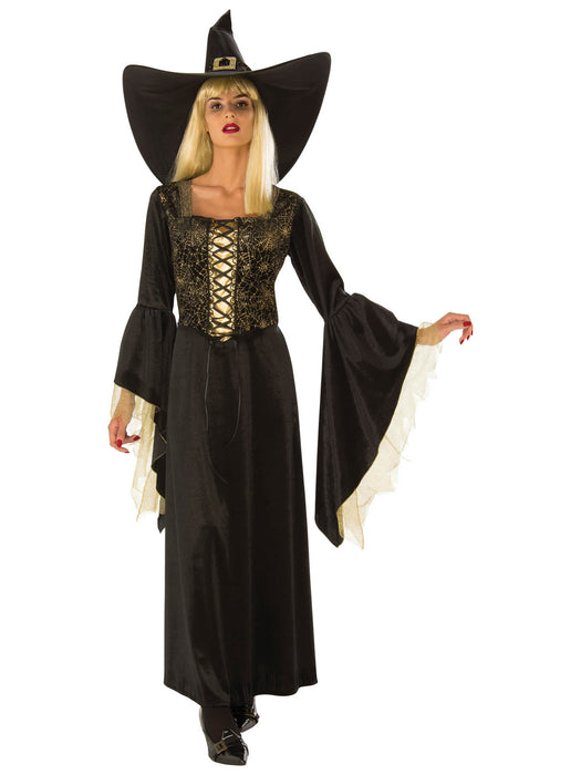 Golden Web Witch Costume for Women - costumesupercenter.com