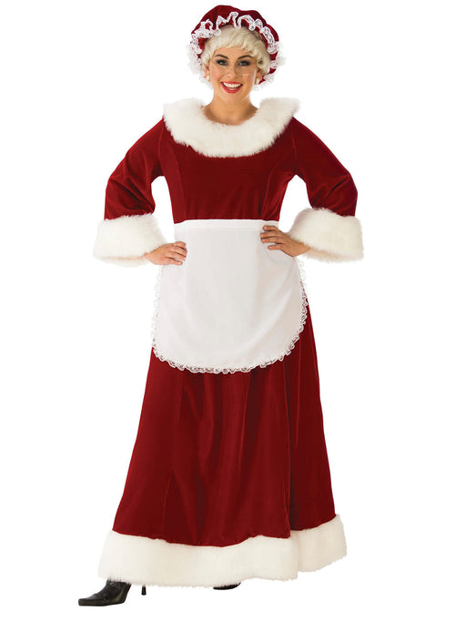 Womens Curvy Premium Traditional Mrs. Claus Costume - costumesupercenter.com