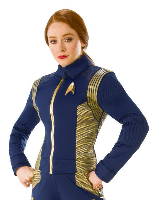 Star Trek Discovery Gold Command Womens Deluxe Uniform - costumesupercenter.com