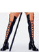 Adult Black Laced Thigh Highs - costumesupercenter.com