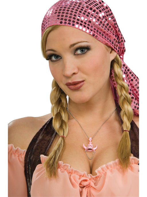 Adult Pink Viking Necklace Accessory - costumesupercenter.com