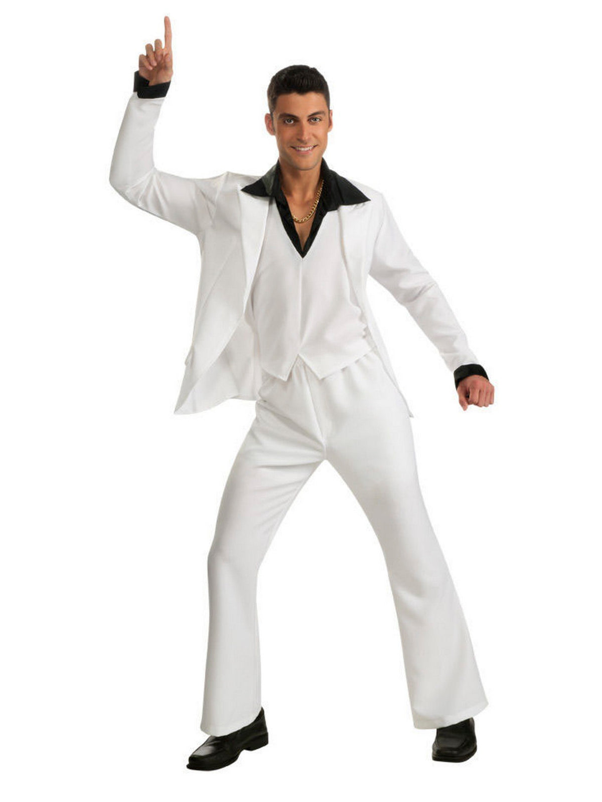Fever Mile High Costume Kit Adult White Shirt Black Tie and Hat
