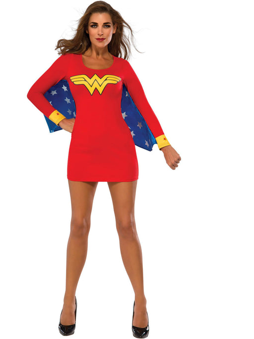 Womens Sexy Wonder Woman Cape Dress Cos - costumesupercenter.com