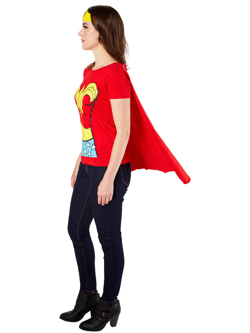 Wonder Woman T-Shirt Adult Costume Kit - costumesupercenter.com