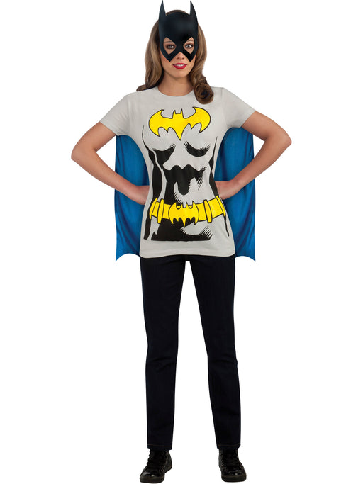 DC Comics Women's Batgirl Shirt, Mask and Cape - costumesupercenter.com