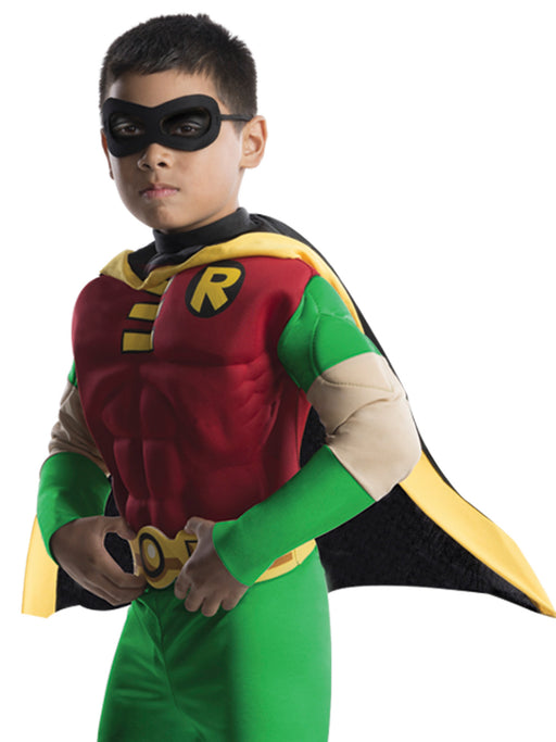 Teen Titans DC Comics Robin Muscle Chest Deluxe Toddler/Child Costume - costumesupercenter.com
