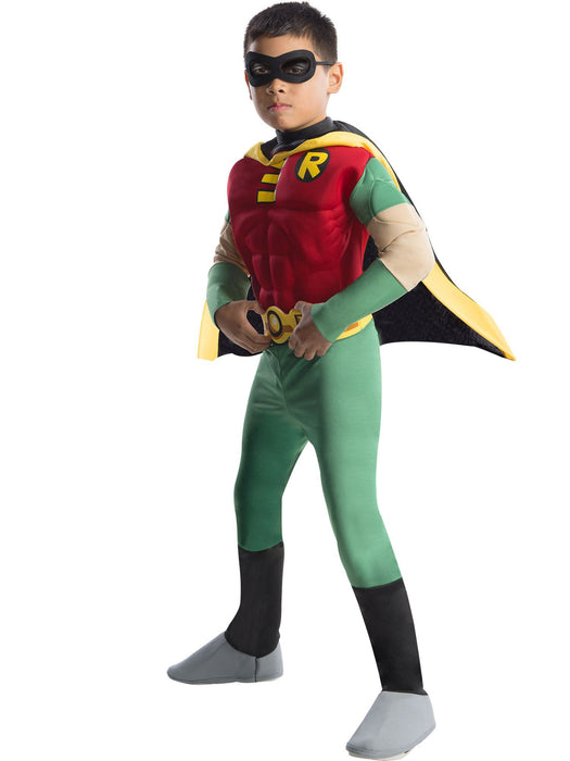 Baby/Toddler Teen Titans Robin Deluxe Muscle Chest Costume - costumesupercenter.com