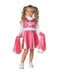 Child Pink and White Cheerleader Costume - costumesupercenter.com