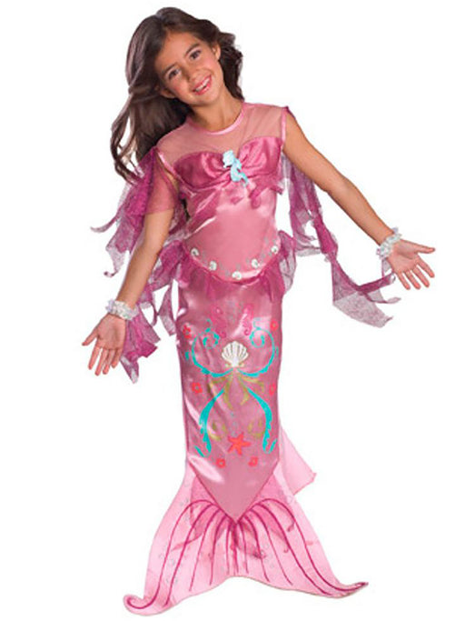 Girls Pink Mermaid Costume - costumesupercenter.com