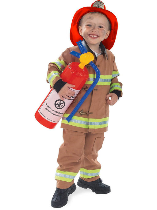 Boys Tan Firefighter Costume - costumesupercenter.com