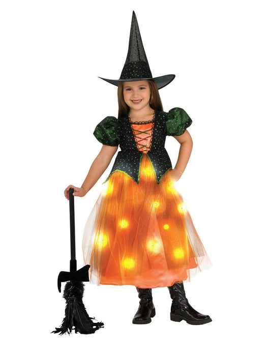 Girls Light Up Twinkle Witch Costume - costumesupercenter.com