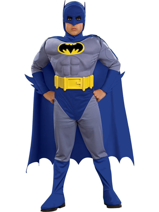 The Brave and the Bold Dlx Boys Muscle Batman Costume - costumesupercenter.com