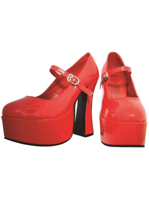 Adult Red Mary Janes Shoes - costumesupercenter.com