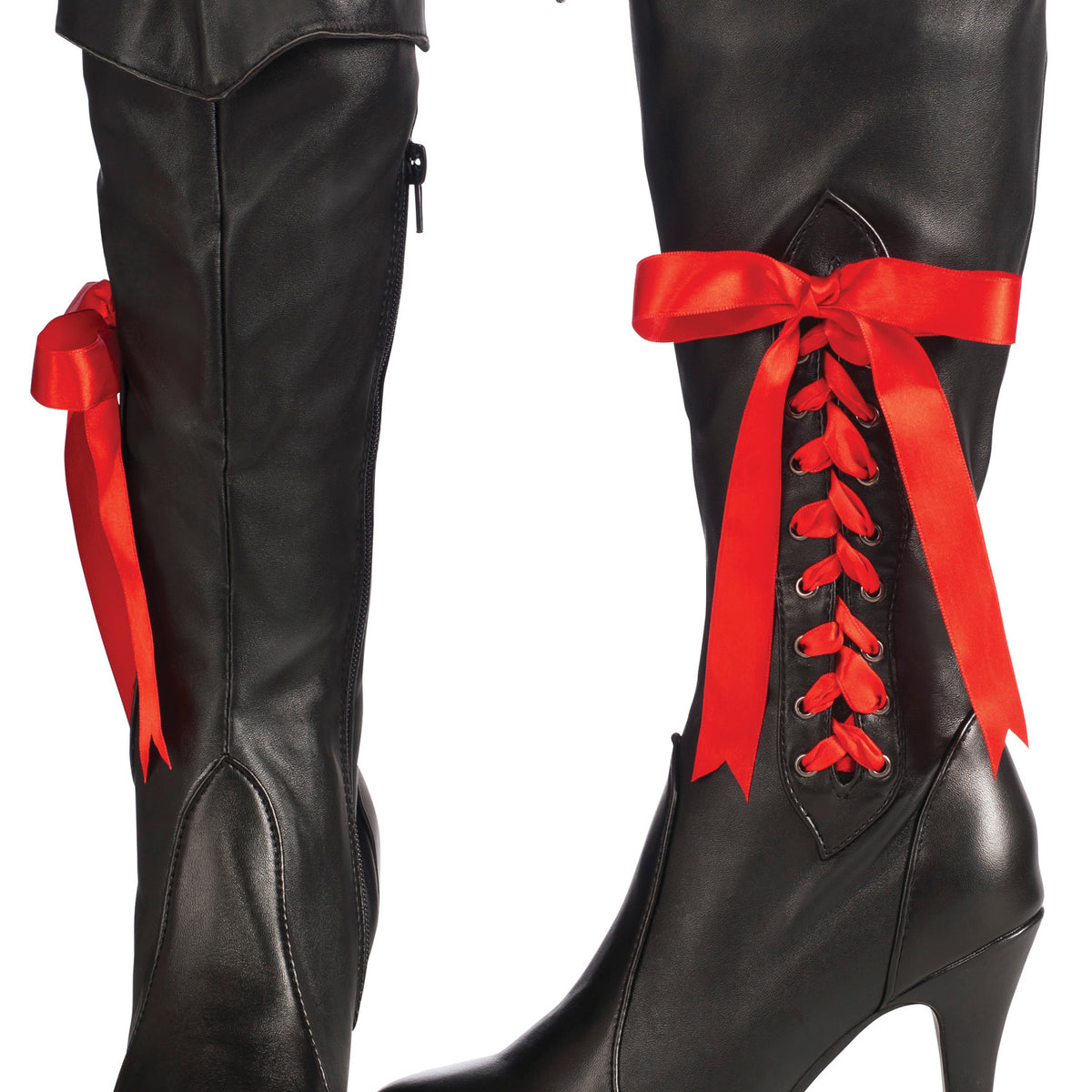 Women's Black Pirate Boots — Costume Super Center