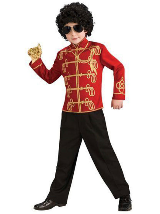 Boys Red Michael Jackson Military Jacket - costumesupercenter.com