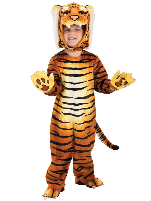 Classic Kids Tiger Jumpsuit Costume - costumesupercenter.com