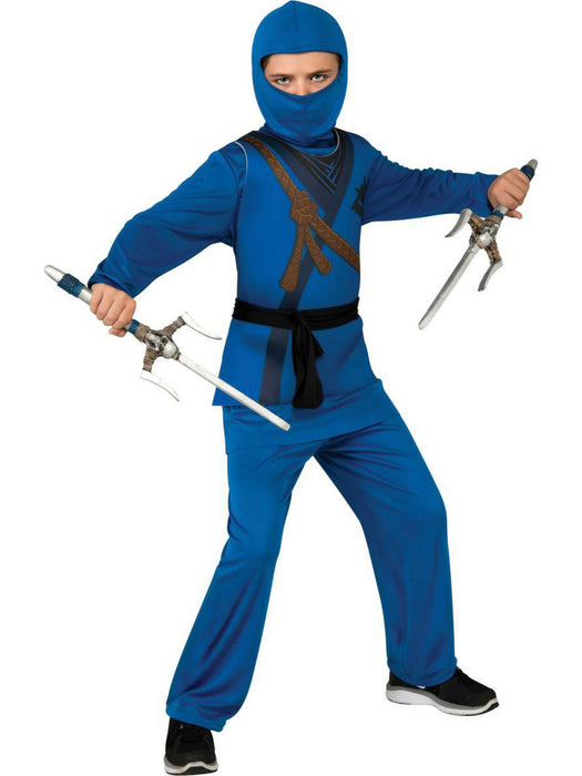 Blue Ninja Kids Costume - costumesupercenter.com