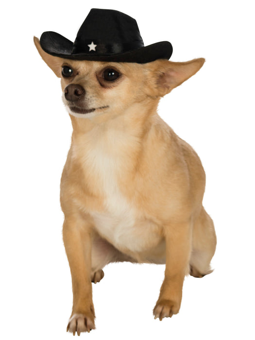 Black Cowboy Hat for Pets - costumesupercenter.com