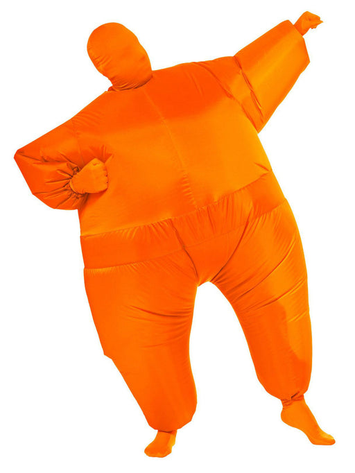 Adult Orange Inflatable Jumpsuit - costumesupercenter.com