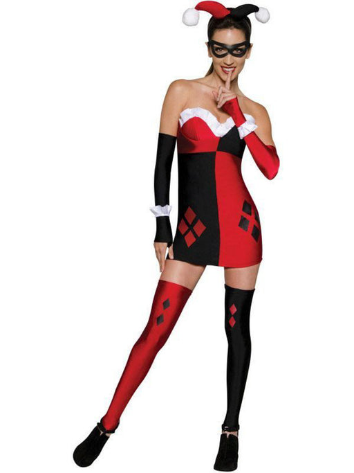 DC Comics Womens Harley Quinn Costume - costumesupercenter.com