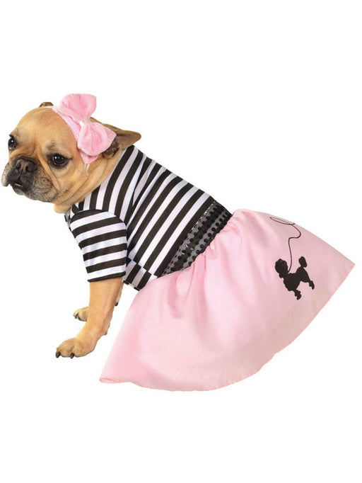 1950's Pink Poodle Skirt Pet Costume - costumesupercenter.com