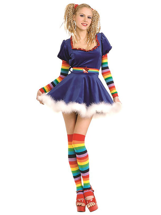 Womens Sexy Rainbow Girl Costume - costumesupercenter.com