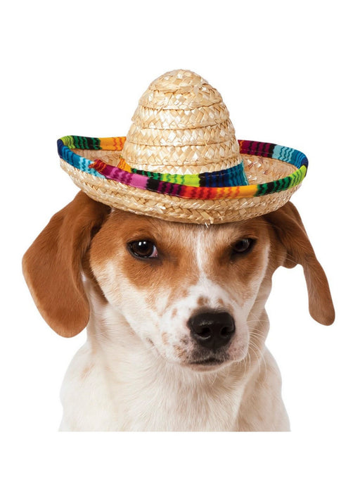 Straw Sombrero Pet Hat - costumesupercenter.com