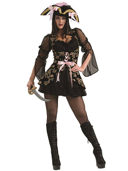 Womens Sexy Lacey Pirate Costume - costumesupercenter.com