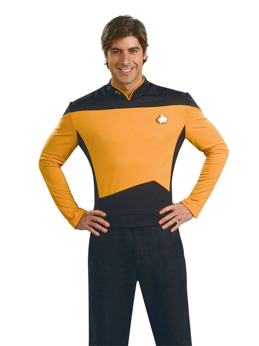 Star Trek Tang Adult Deluxe Gold Shirt - costumesupercenter.com
