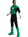 Mens Deluxe Muscle Chest Green Lantern Costume - costumesupercenter.com