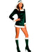 Womens Sexy Green Helper Costume - costumesupercenter.com